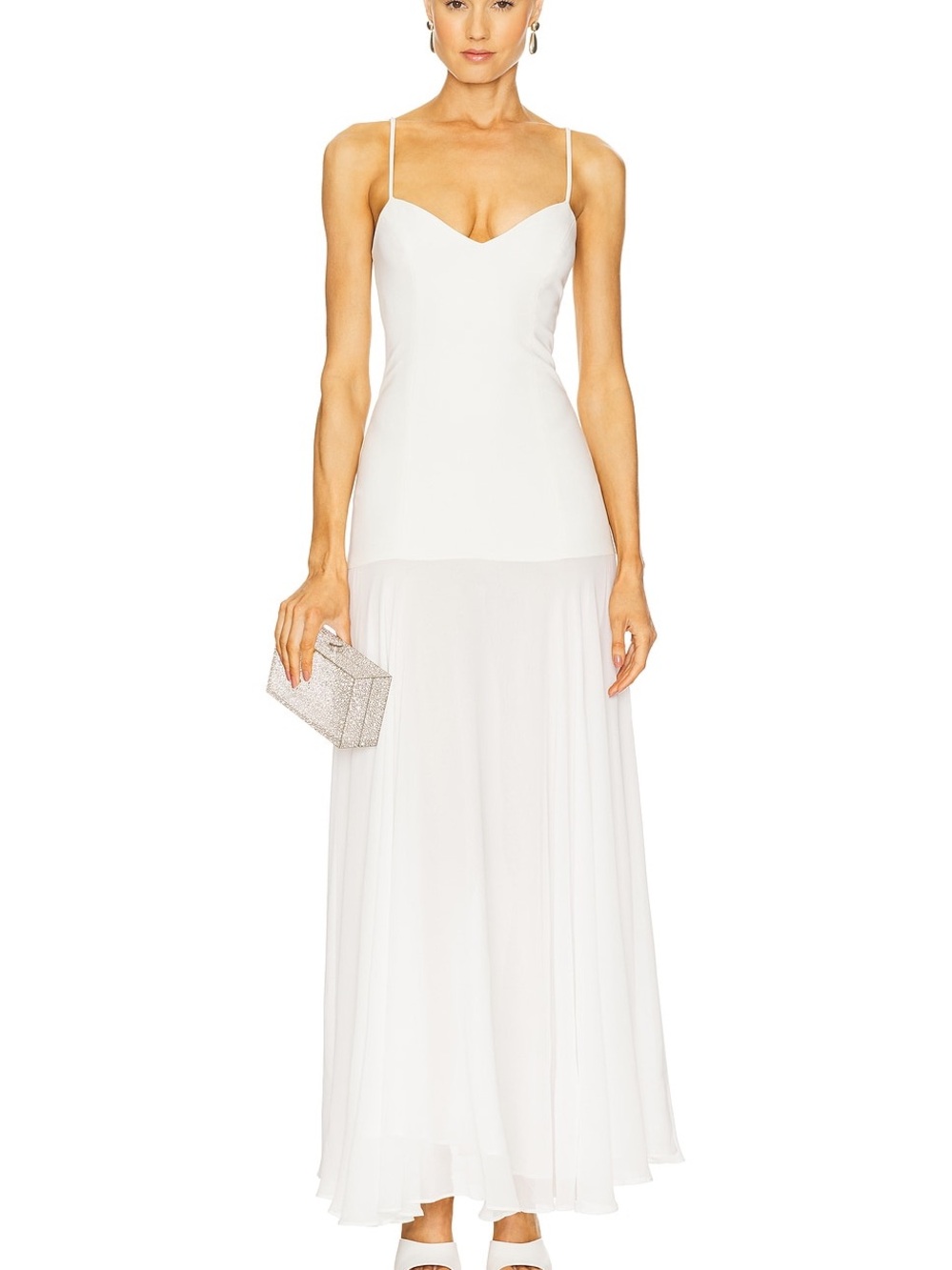 Lovers and Friends Rochelle Gown Cream White Bridal Maxi Dress S NWT